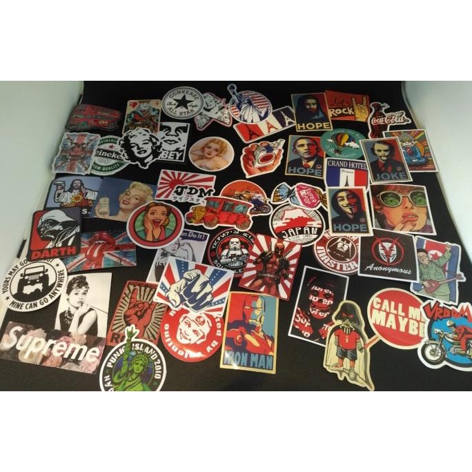 

8.8 Sticker Rimowa / Travel Label Star Wars Mixed Famous Brand 50 Pcs!