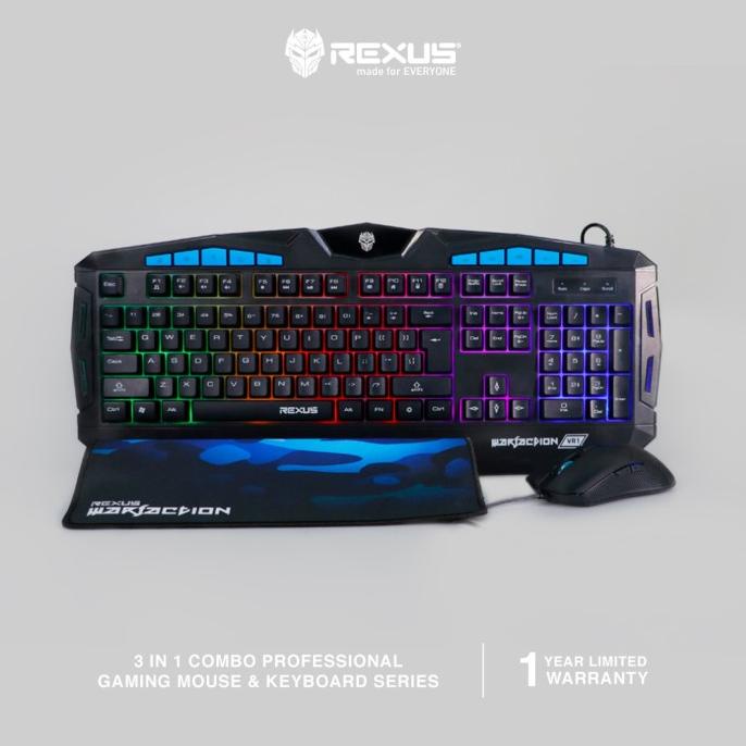 Rexus Keyboard Mouse Warfaction VR1 Combo