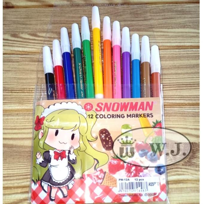 

^^^^^] Spidol SNOWMAN 12 Warna (PW-12A)