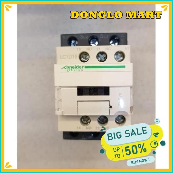 KONTAKTOR SCHNEIDER LC1D18 CONTACTOR SCHNEIDER LC1-D18 GRATIS ONGKIR 