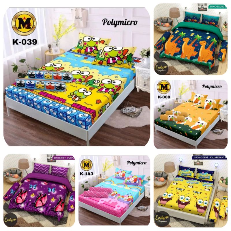 SPREI KARAKTER . Sprei Homemade motif karakter motif kartun anak aesthetic motif hewan motif bunga p