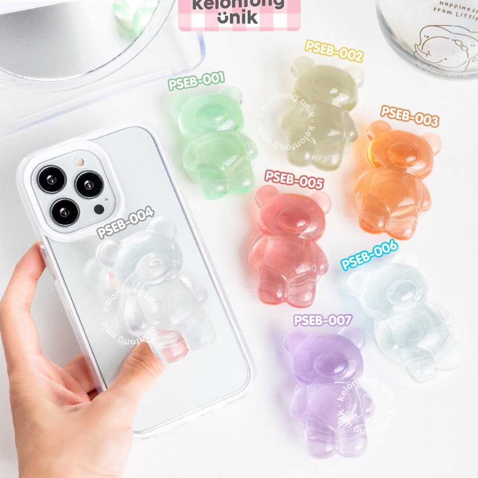 Big Sale GUMMY BEAR - Griptok 3D Resin Transparan/ Phone Holder/ Phone Grip