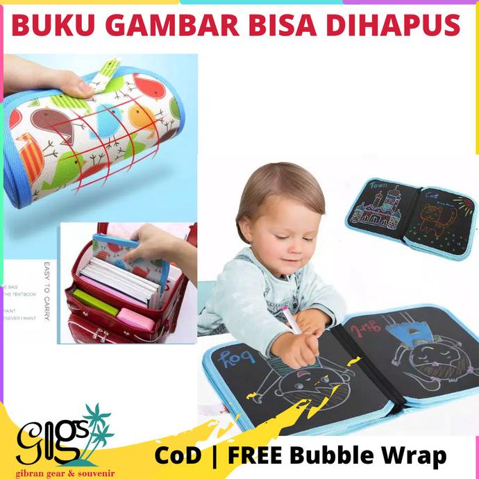 

New Buku Lukis Gambar Mewarnai Ajaib Portable Bisa Dihapus Murah