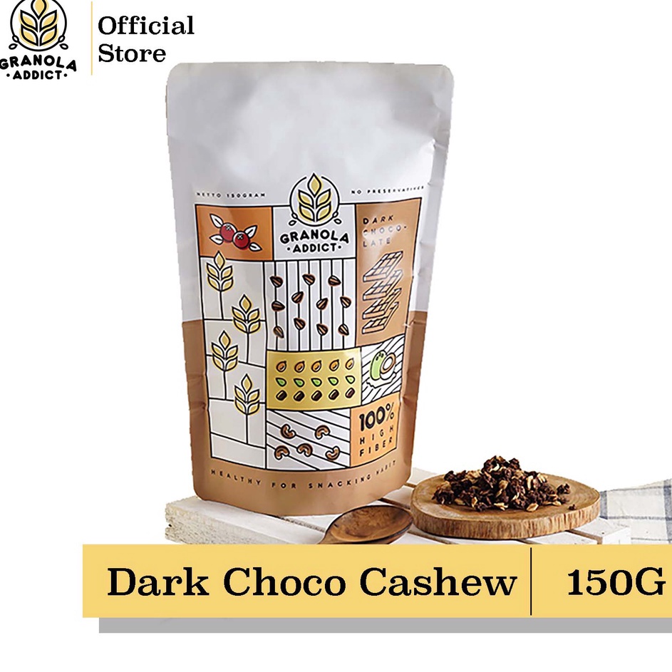 

➩Best Terlaris❆ AQCDN Granola Addict - Dark Choco Cashew 150g B83 ❉Best