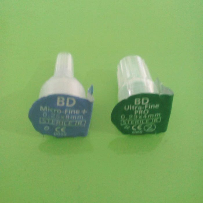 Jarum Insulin BD-Micro Fine Biru dan Ultra Fine Hijau 5mm - Biru