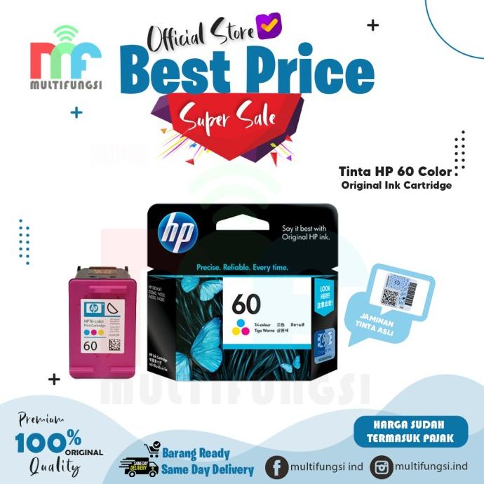 Tinta HP 60 Color For HP D2500 D2530 F4200 F2410