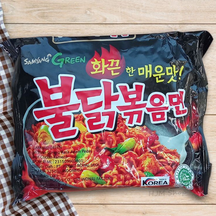

Ready Stock➡ RFM9F Samyang Original Extra Hot Carbo Cheese Jjajang Stew Type Spicy Chicken Ramen 140 gr Green Logo Halal H34 ➾Grosir