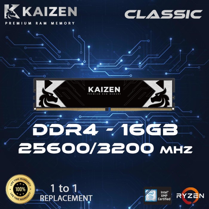 RAM PC KAIZEN DDR4 16GB 25600 / 3200 MHz RAM PC DDR4 16GB 3200 MHz