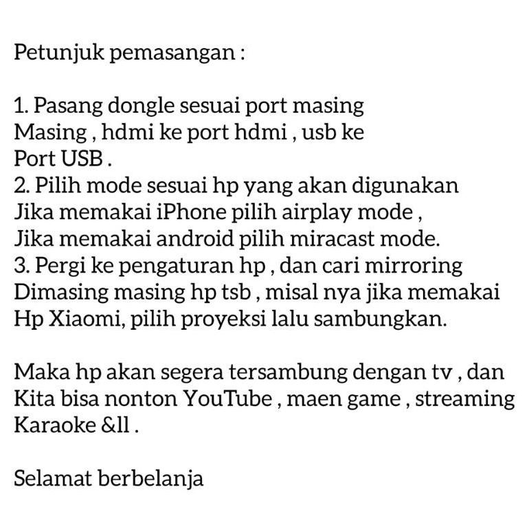 Sale Paket Untuk Hp Ke Tv Tabung / Anycast Dongle Original Hd / Penghubung Hp Ke Tv Tabung 2023