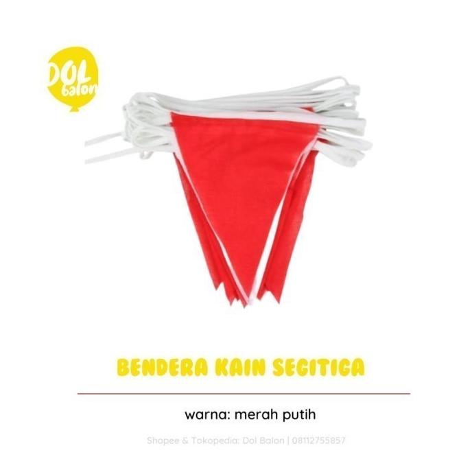 """] Bendera Kain Segitiga Merah Putih