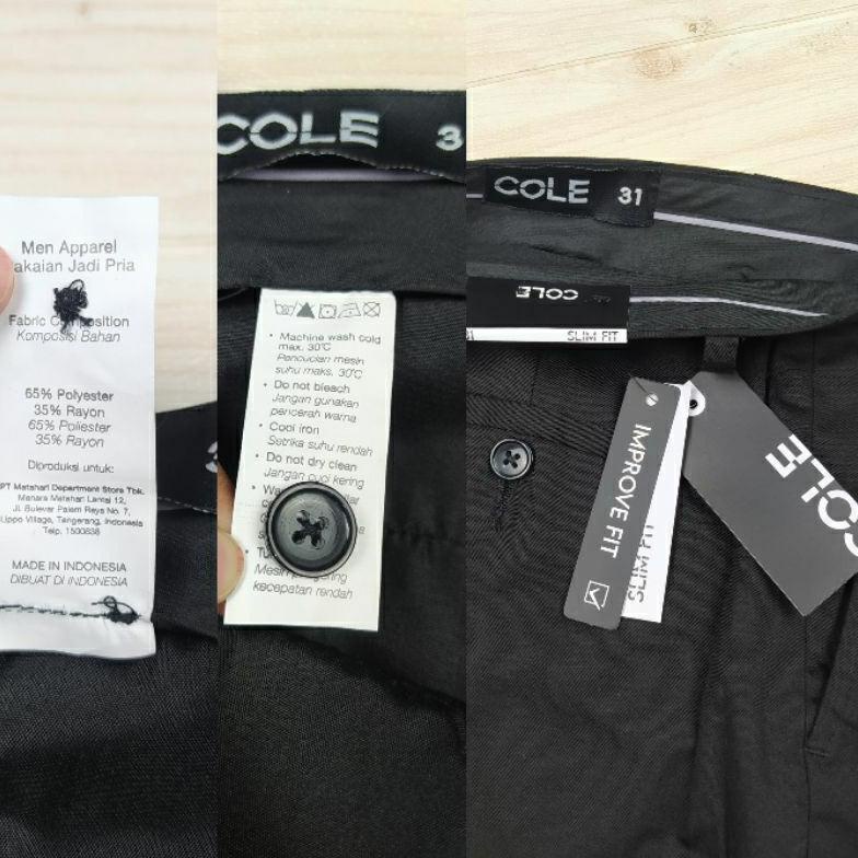New Cole Original Slimfit Celana Panjang Kerja Kain Bahan Kantor Formal Cowok Pria Dewasa Kain Model