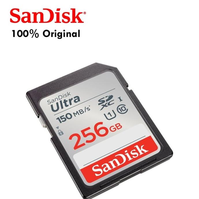 SANDISK SDCARD ULTRA 256GB 150MB/S - ULTRA SD CARD 256 GB C10 ORIGINAL