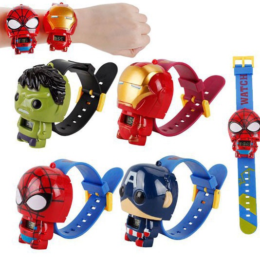 ↔ Jam Tangan Anak Karakter Kartun Murah Kepala Robot Superhero djikd
