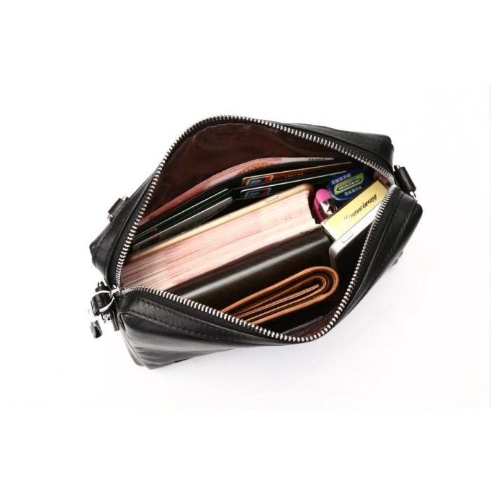 Tas Selempang / Clutch Bag Kulit Asli Bison Denim ( Bison - B555Mb )