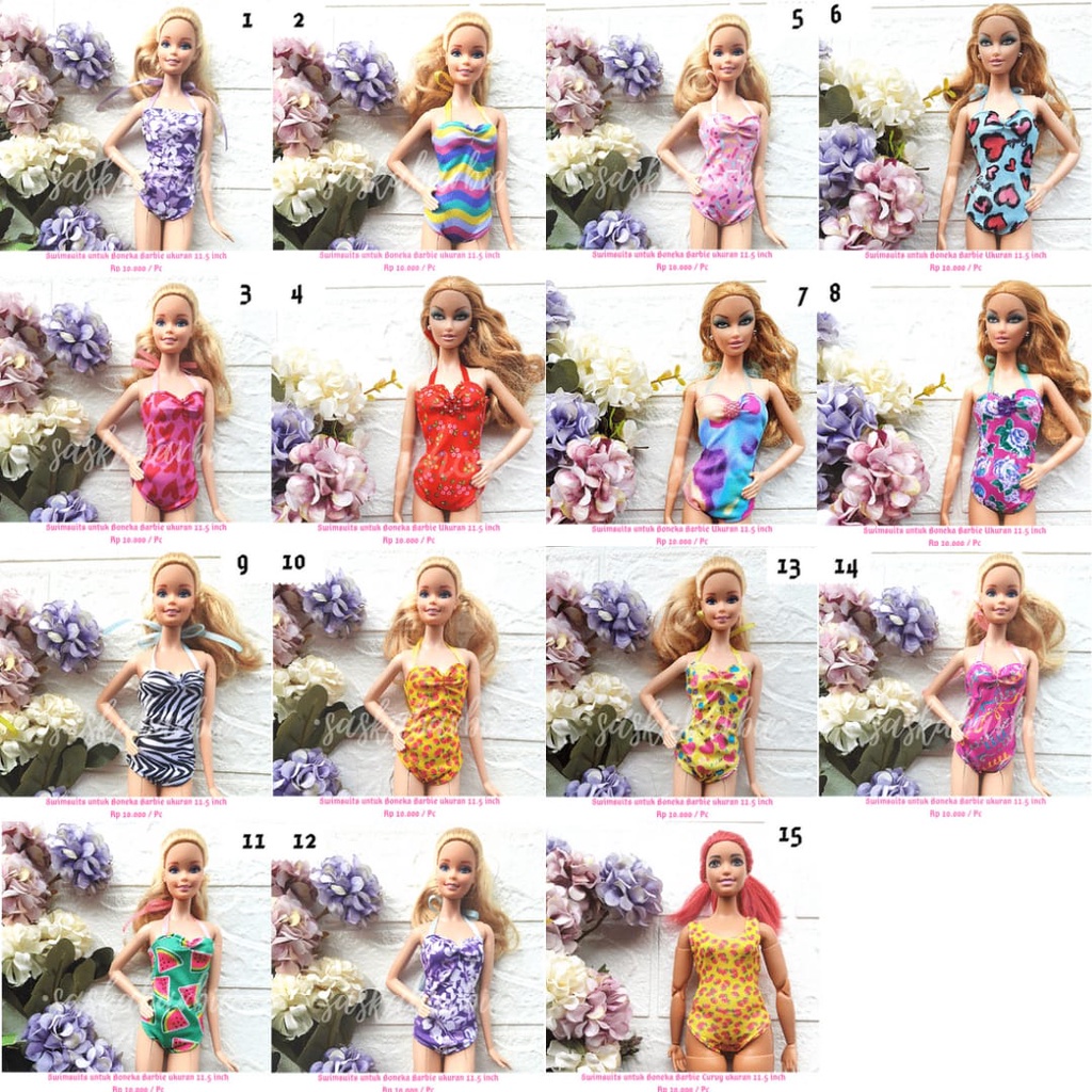 Swimsuit - SWBB 004 - Baju Barbie - Doll - Boneka