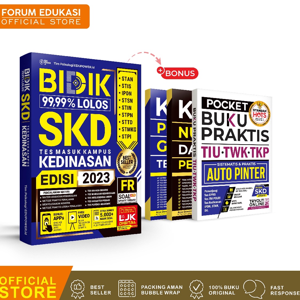 41 BUKU KEDINASAN 2022-2023 BIDIK 99,99% LOLOS SKD KEDINASAN 2022-2023 Produk -