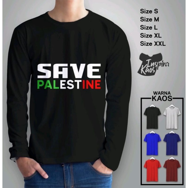 KAOS LENGAN PANJANG SAVE PALESTINE