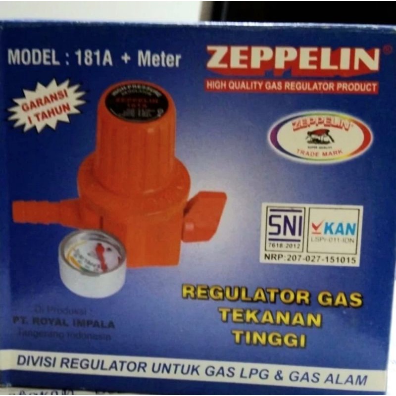 ZEPPELIN REGULATOR GAS LPG + METER ZPL 181A TEKANAN TINGGI