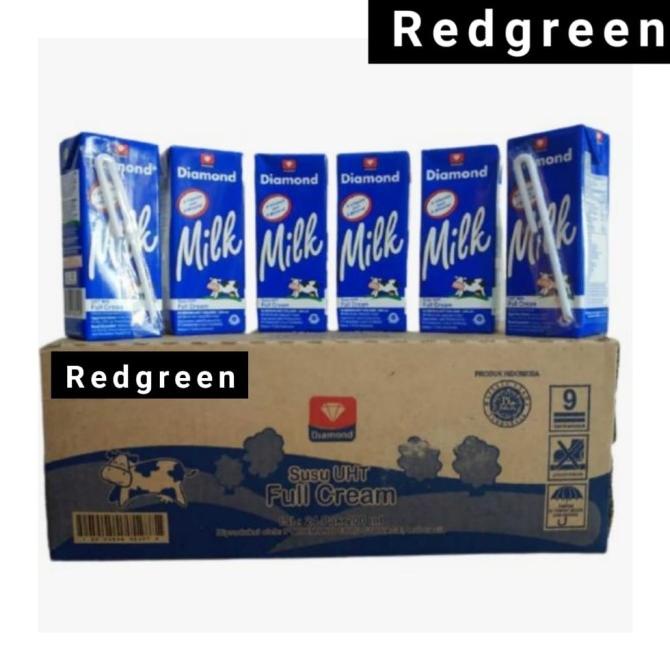 

\"\"\"\] Diamond Milk UHT Full Cream Cokelat Strawberry 1 karton 24pcs x200ml