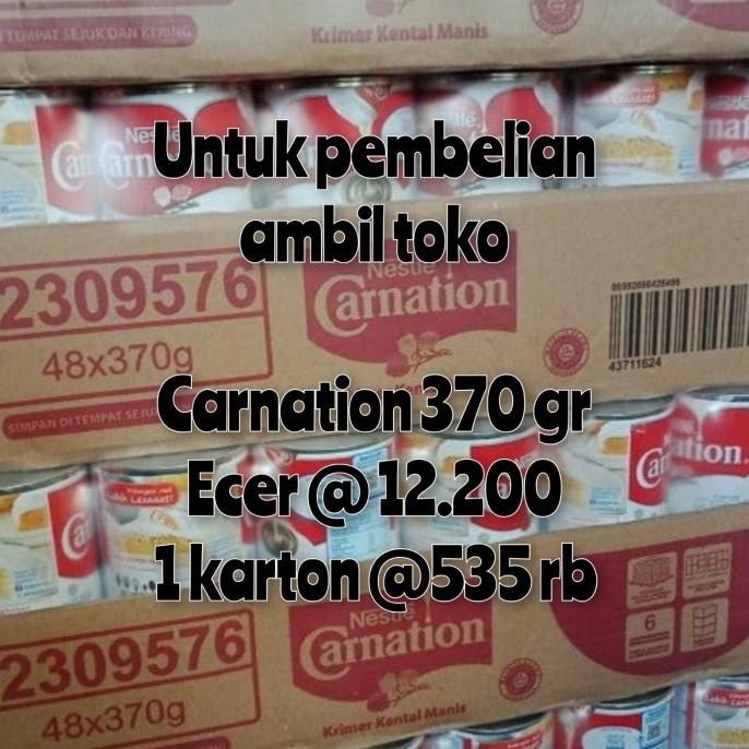 

_^_^_^] CARNATION SUSU KENTAL MANIS KALENG NESTLE 1dus 370grx48 carnation 1dus