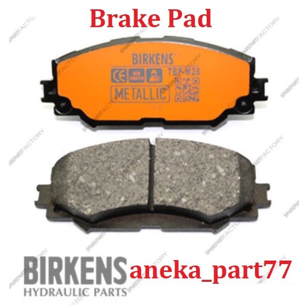 Kampas Rem Brake Pad Depan Toyota Sienta/New Altis Birkens 1Pc Kode 345