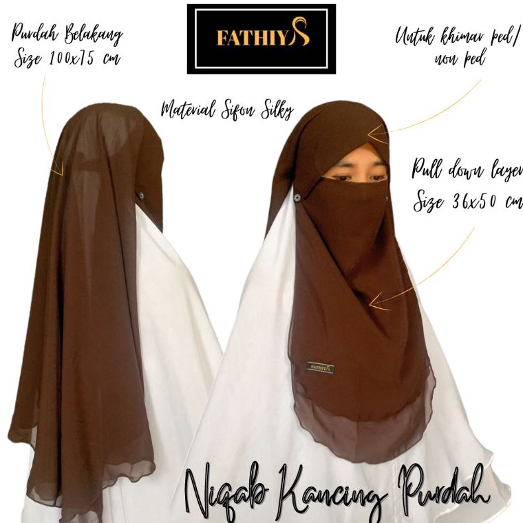 Promo N@tal۩ Cadar Niqab Poni Kancing Purdah fathiya GJP