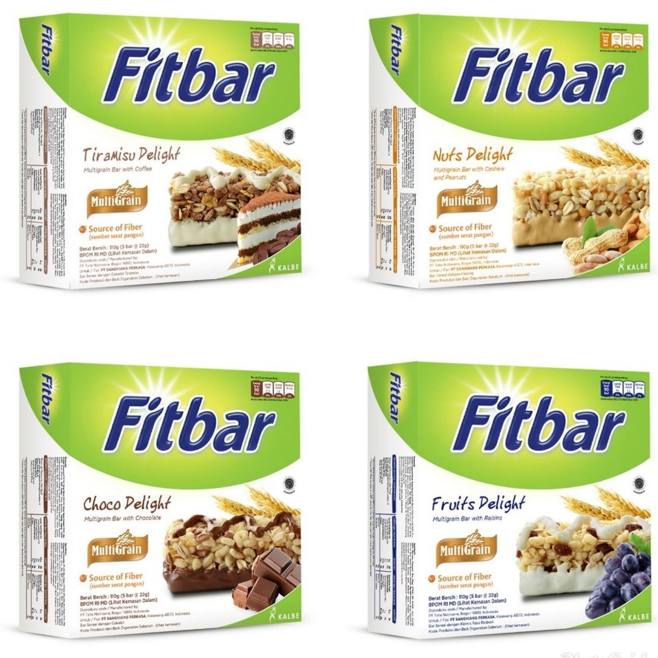 

Buruan Dapetin Fitbar Cemilan Instan Untuk Diet 1 box isi 5pcs x 22 gram