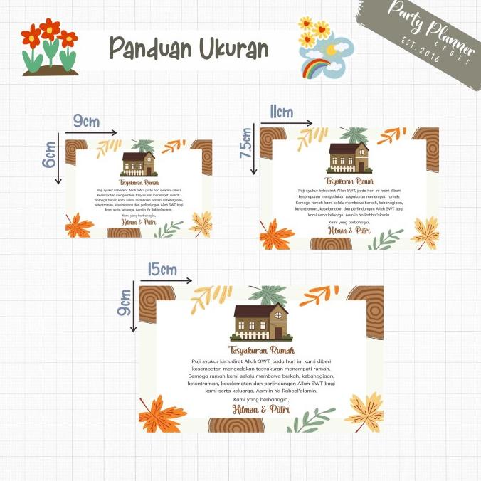 Kartu / Stiker Tasyakuran Rumah / Syukuran Pindah Rumah Baru Custom