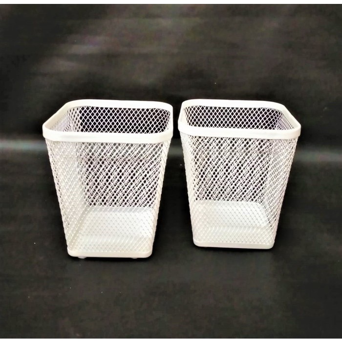 

Bestseller Tempat Alat Tulis Meja Pen Holder Cup Jaring Besi Putih Stainless
