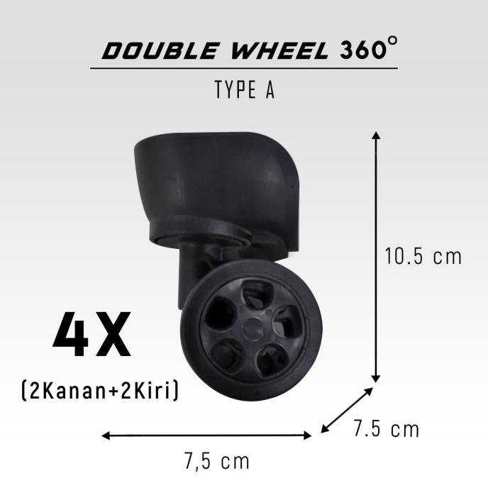 Part Koper : Roda 360 derajat SET 1 KOPER Tipe A