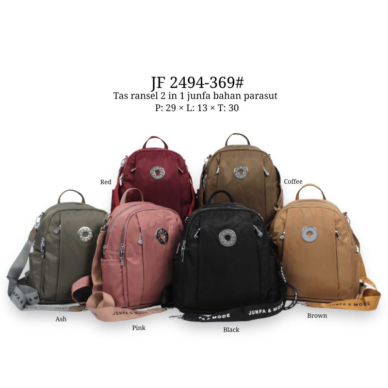 Tas Ransel Junfa 2in1 bahan parasut import kode 2494-369