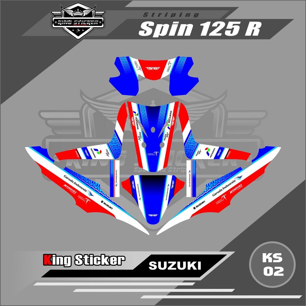 Update Decal Sticker Full Body Suzuki Spin 125 R. Ks 002 Aksesoris Motor