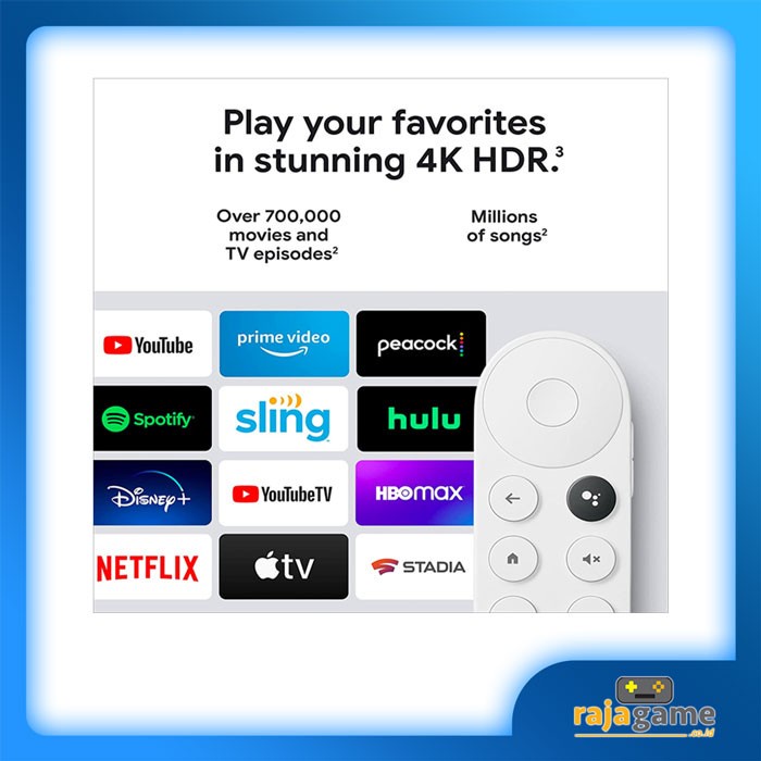 NEW SERIES GOOGLE CHROMECAST WITH GOOGLE TV - SNOW ORIGINAL TERBARU