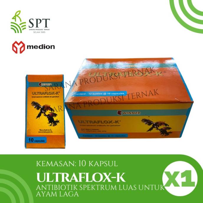 ~@~@~@~@] ULTRAFLOX K 10 KAPSUL ANTIBIOTIK AYAM LAGA WINNER