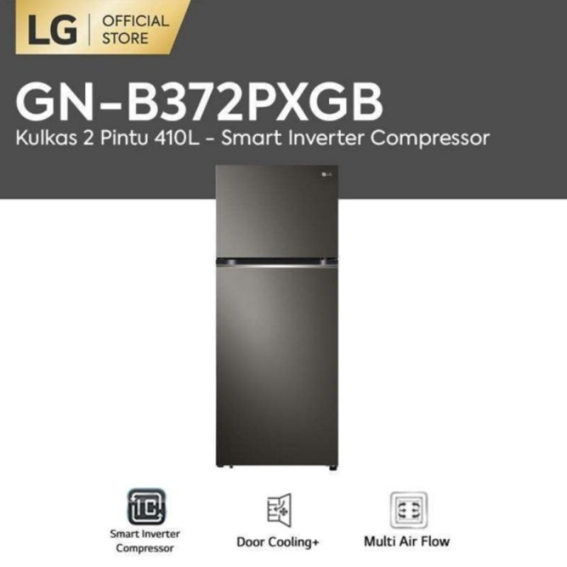 KULKAS LG GNB372PXGB KULKAS 2 PINTU INVERTER GN-B372PXGB GNB372 GN-B372 372PXGB