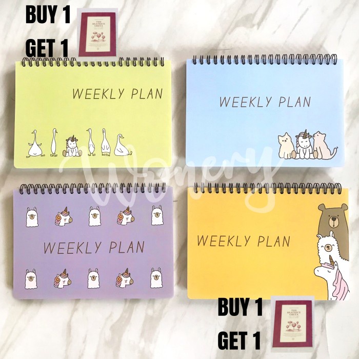 

Terlaris Buku Agenda Weekly Planner Animal Pastel