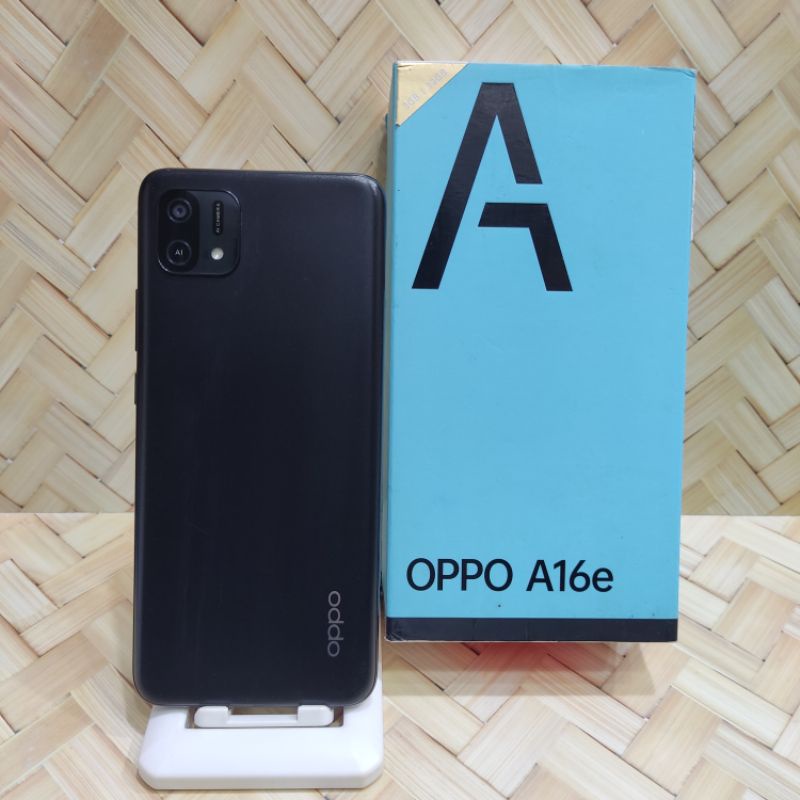 Oppo A16E 3/32GB Handphone Second Fullset Batangan Original bergaransi IMEI terdaftar