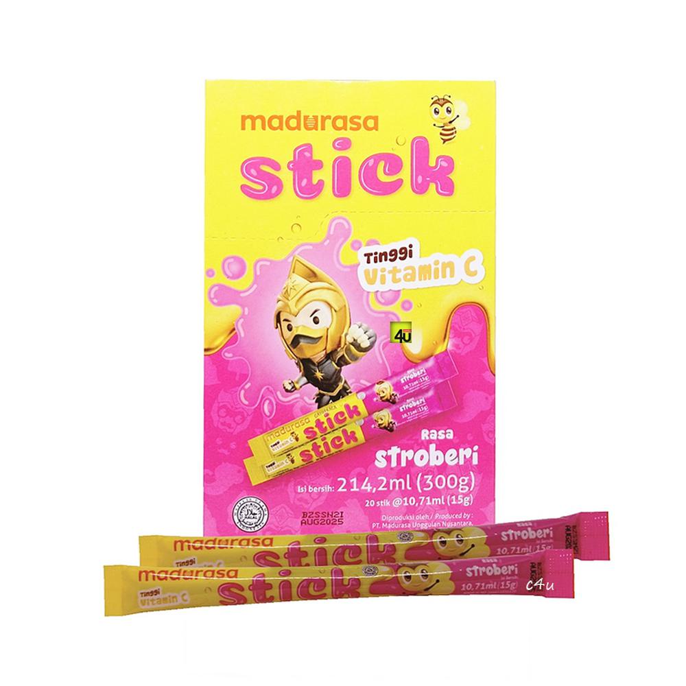 

Madu Rasa Stick 1 Box isi 20 Stik @10,71ml 15gr Rasa Stroberi Strawberry Madu Rasa Vitamin C Minuman Dengan Madu