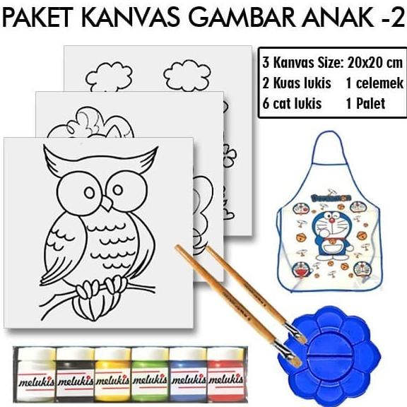 

Paket Kanvas Anak Gambar Canvas Coloring 2