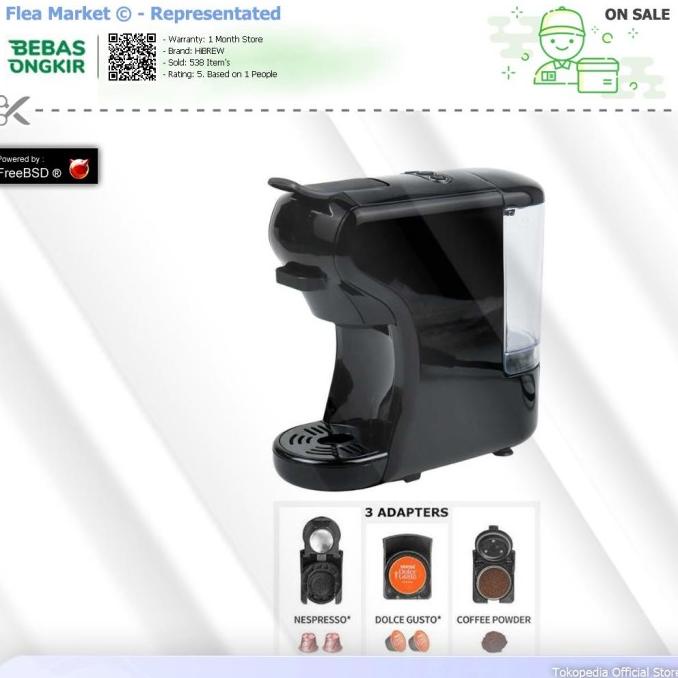 HiBREW Mesin Kopi Kapsul 3in1 for Nespresso Dolce Gusto - ST-504