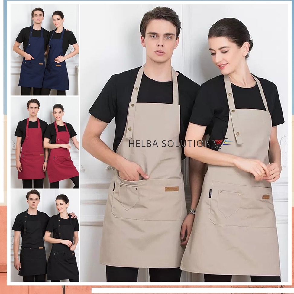 Buruan Beli Cpb Celemek Masak APRON Barista Chef Koki Waiters Bartender Clemek Dapur Pria Wanita Ant
