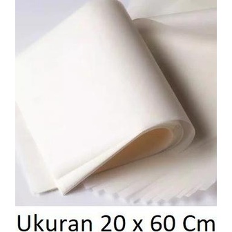 

New 20X60 Cm 50 Lbr Kertas Roti Putih Wrapping Paper Bungkus Kado Kue