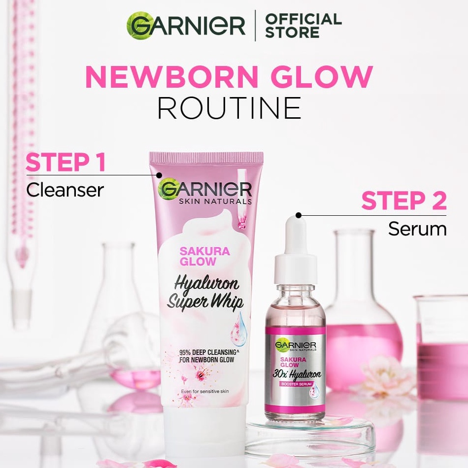 10AB2J-E Laamia Garnier Bright Complete Vit C n Sakura Glow Hyaluron Day Night Cream Tone Up UV Spot Proof SPF 50+ PA+++ 858⍟