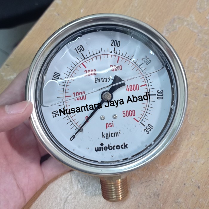 Best Seller Pressure Gauge Stainless 4 " Inchi 5000 Psi