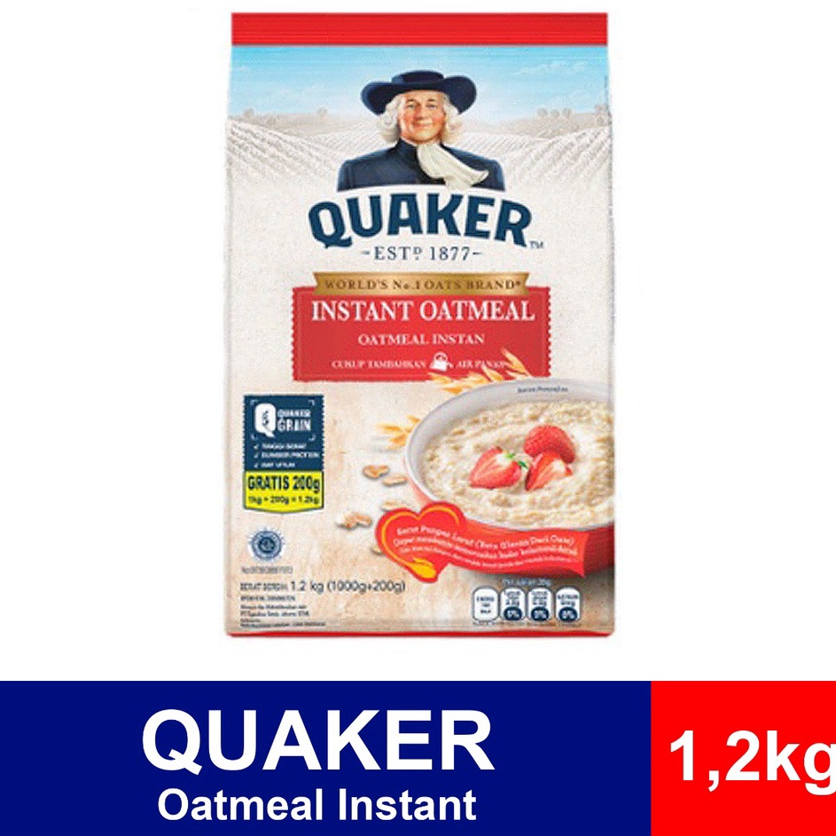

codeEe3E8 Quaker Oatmeal Instant 1,2kg Exp Desember 2024 HALAL! PROMO!
