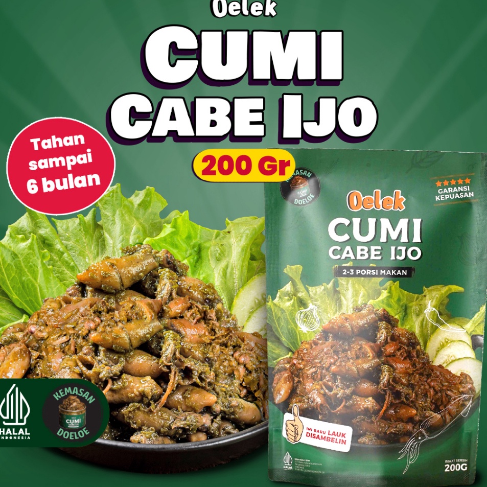 

Jangan Sampai Kehabisan!!!❄️ Oelek Cumi Cabe Ijo Oelek / Lauk Cumi Cabai ijo / Lauk Siap Saji