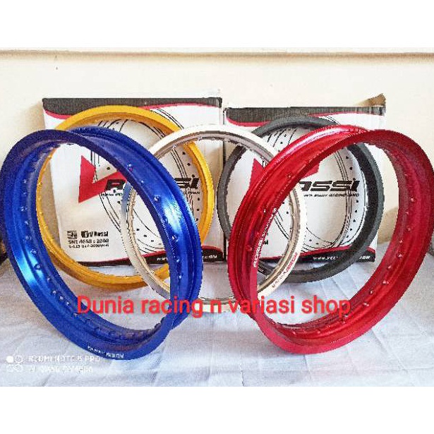 Terbaik.. Velg Rossi Pelek Rossi 160 17 / 185 17 / 215 17 / 250 17 Lingkaran Rossi Warna Hitam Merah
