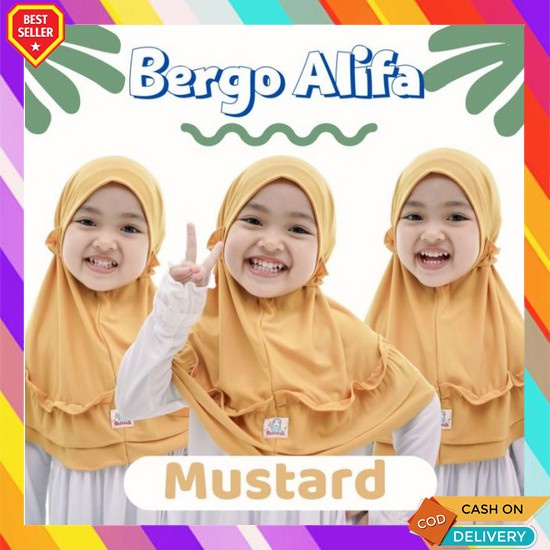 Jilbab Anak Sekolah Putih Hijab Perempuan Sd Tk Paud Khimar Warna Terb Jilbab Bergo Alifa Hijab An