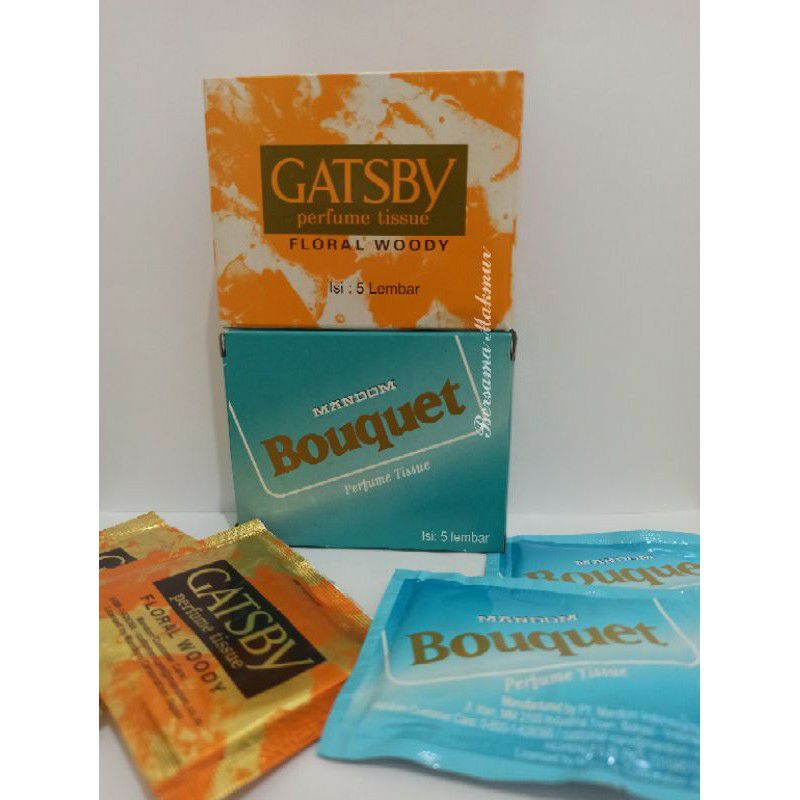 Mandom Bouquet Perfume Tissue / Gatsby Perfume Tissue (Isi 5 Lembar)