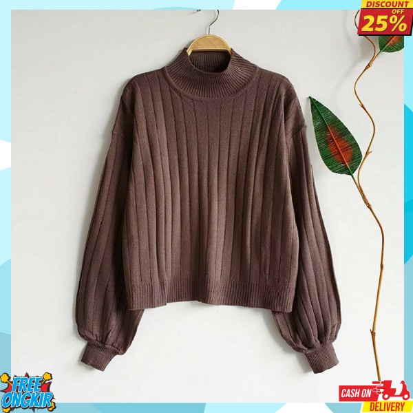 Inner Sweater Kriwil Polos Manset Turtle Ketat Tshirt Dalaman Premium Sweater Rib Murah Rib Knit Leh